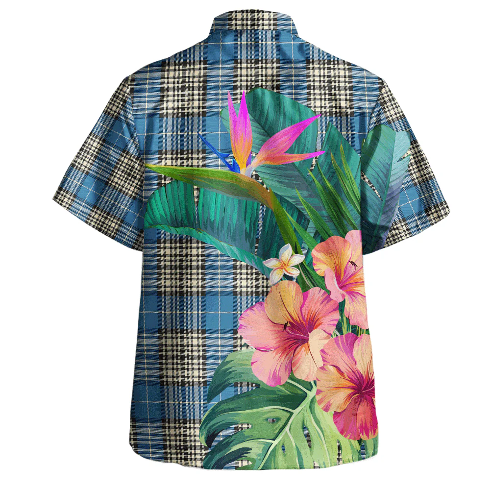 Scottish Napier Ancient Clan Badge Tartan Hawaiian Shirt Bouquet Tropical Style - Image 4