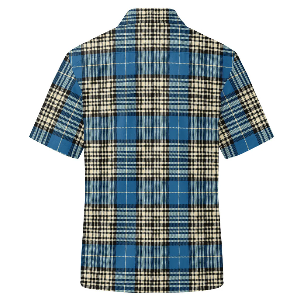 Scottish Napier Ancient Clan Badge Tartan Short Sleeve Work Shirt - Image 3