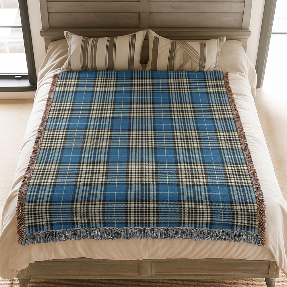 Scottish Napier Ancient Clan Badge Tartan Woven Blanket - Image 3