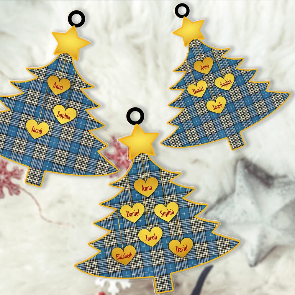 Scottish Napier Ancient Tartan Ornament Custom Family Christmas Tree - Image 2