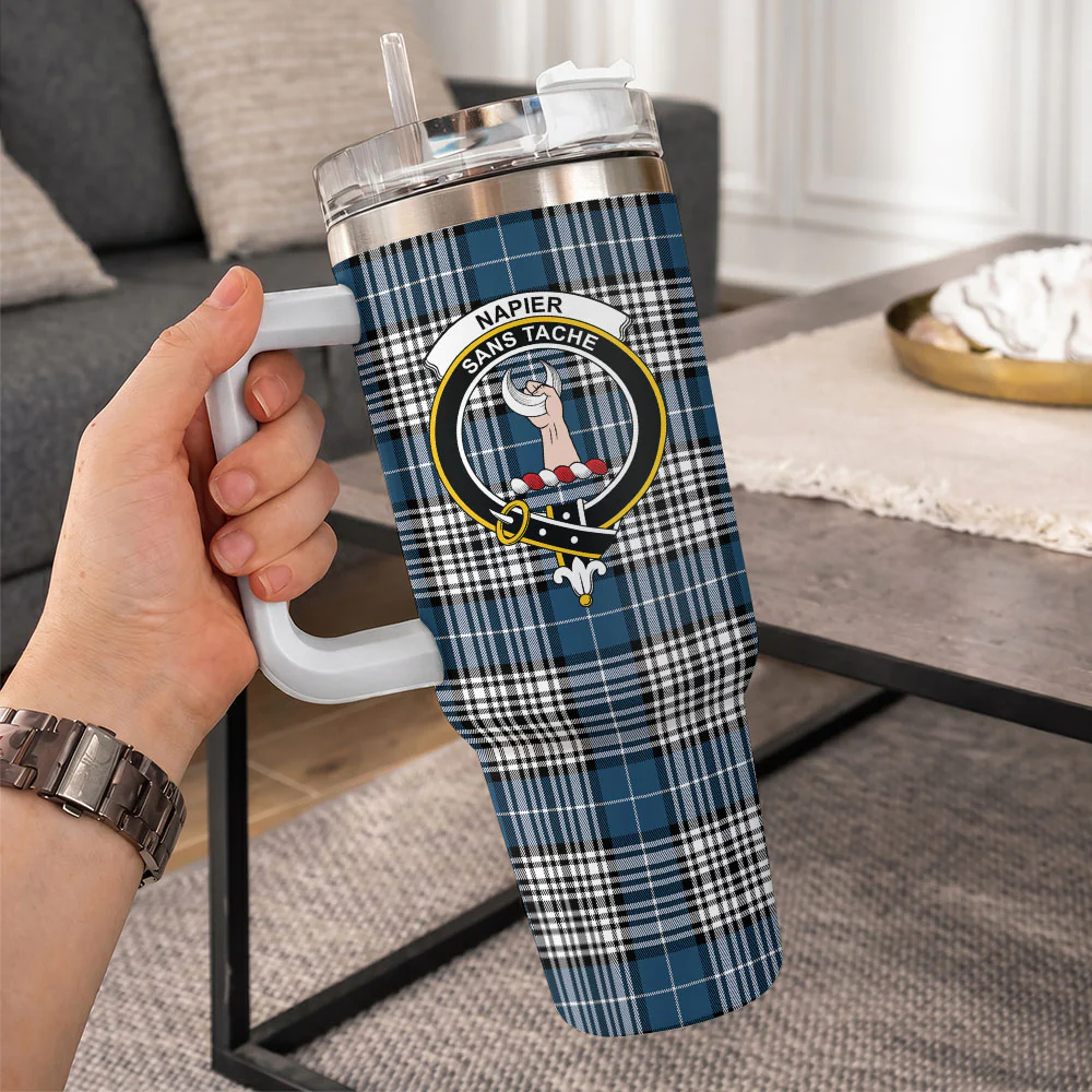 Scottish Napier Modern Clan Badge Tartan 40oz Tumbler - Image 10