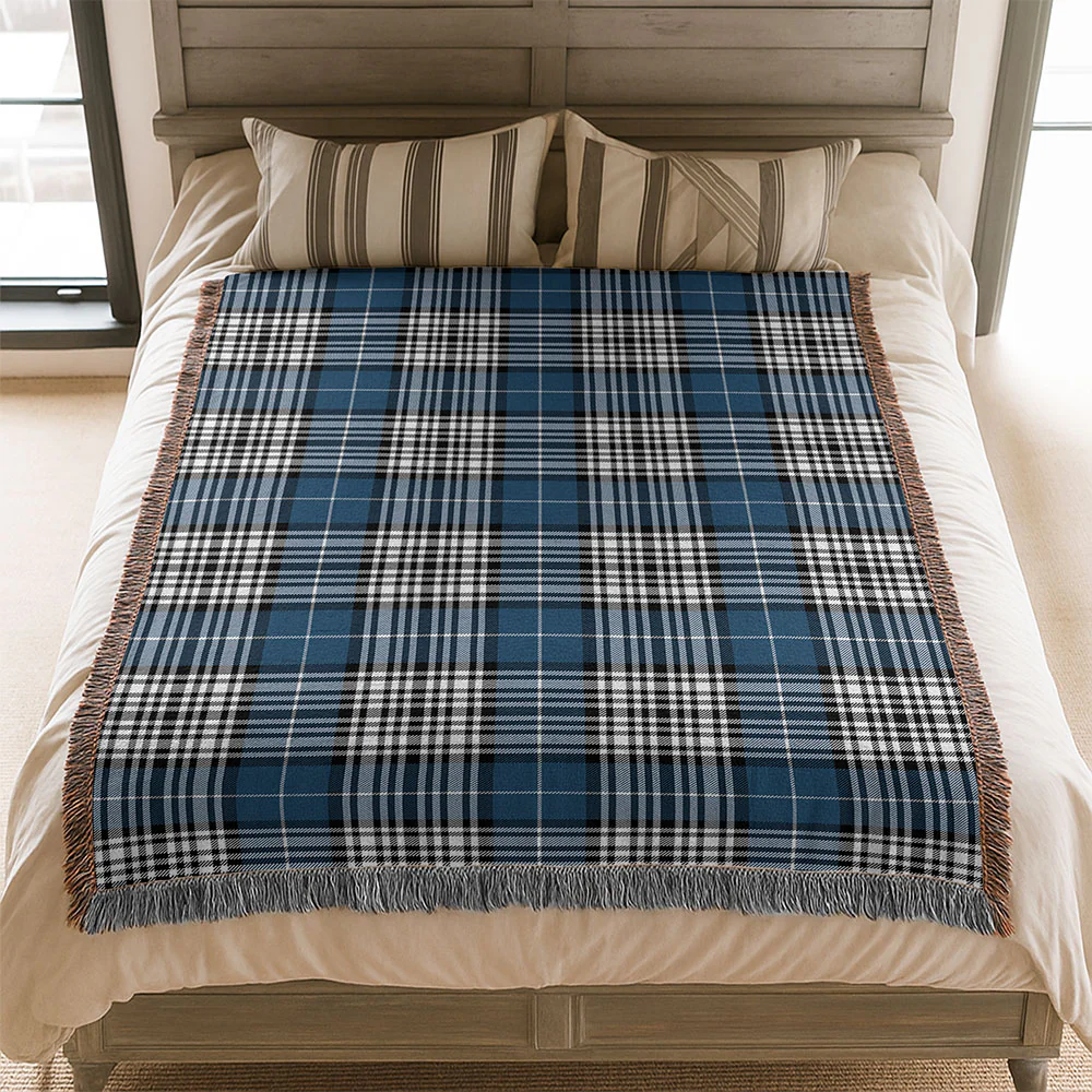 Scottish Napier Modern Clan Badge Tartan Woven Blanket - Image 3