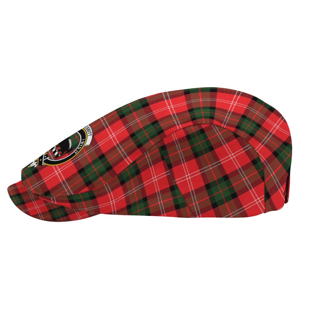 Scottish Nesbitt Clan Badge Tartan Flat Cap - Image 3