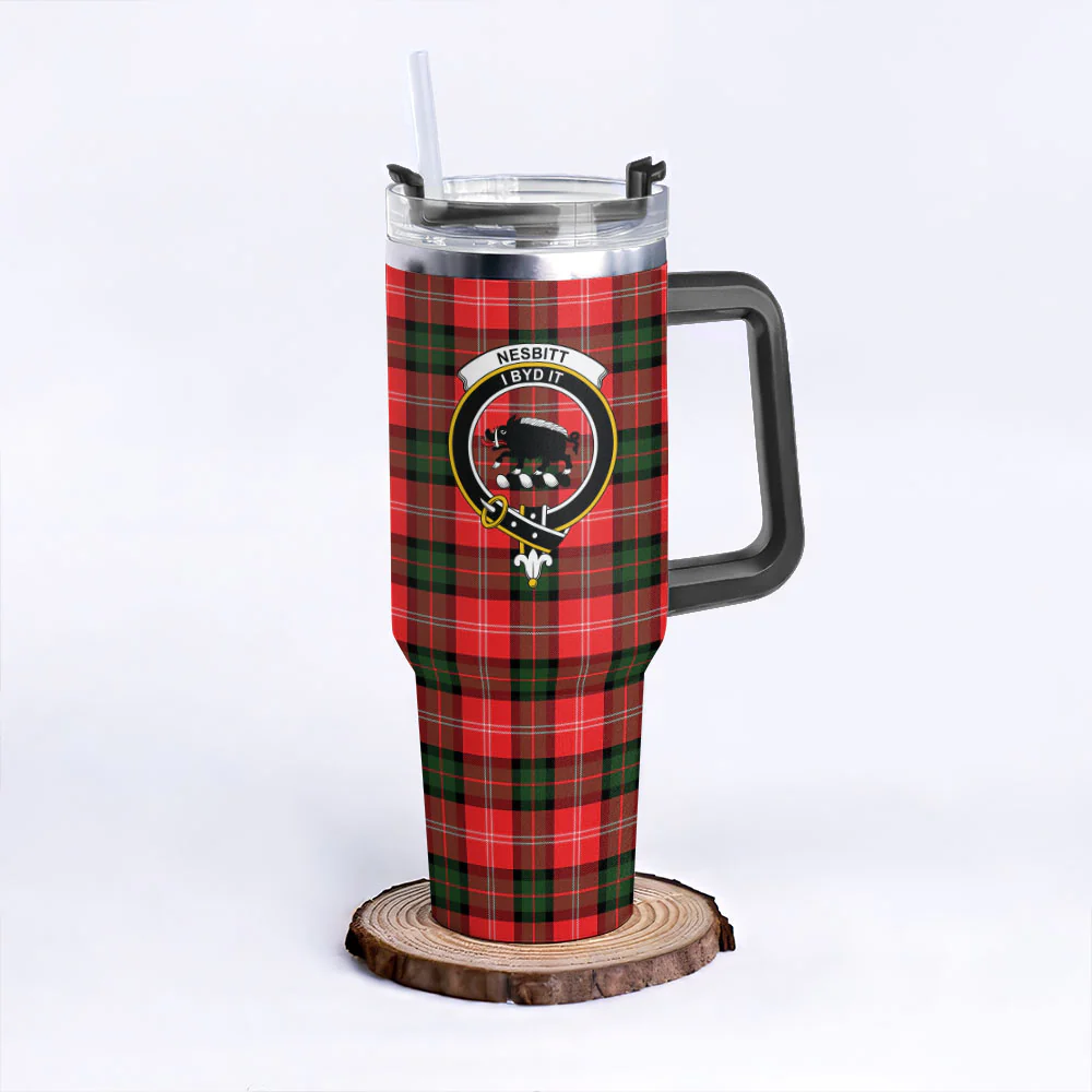 Scottish Nesbitt Modern Clan Badge Tartan 40oz Tumbler - Image 3