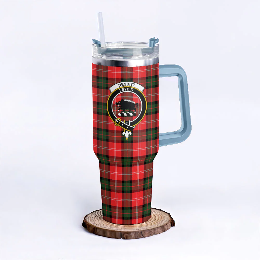 Scottish Nesbitt Modern Clan Badge Tartan 40oz Tumbler - Image 5