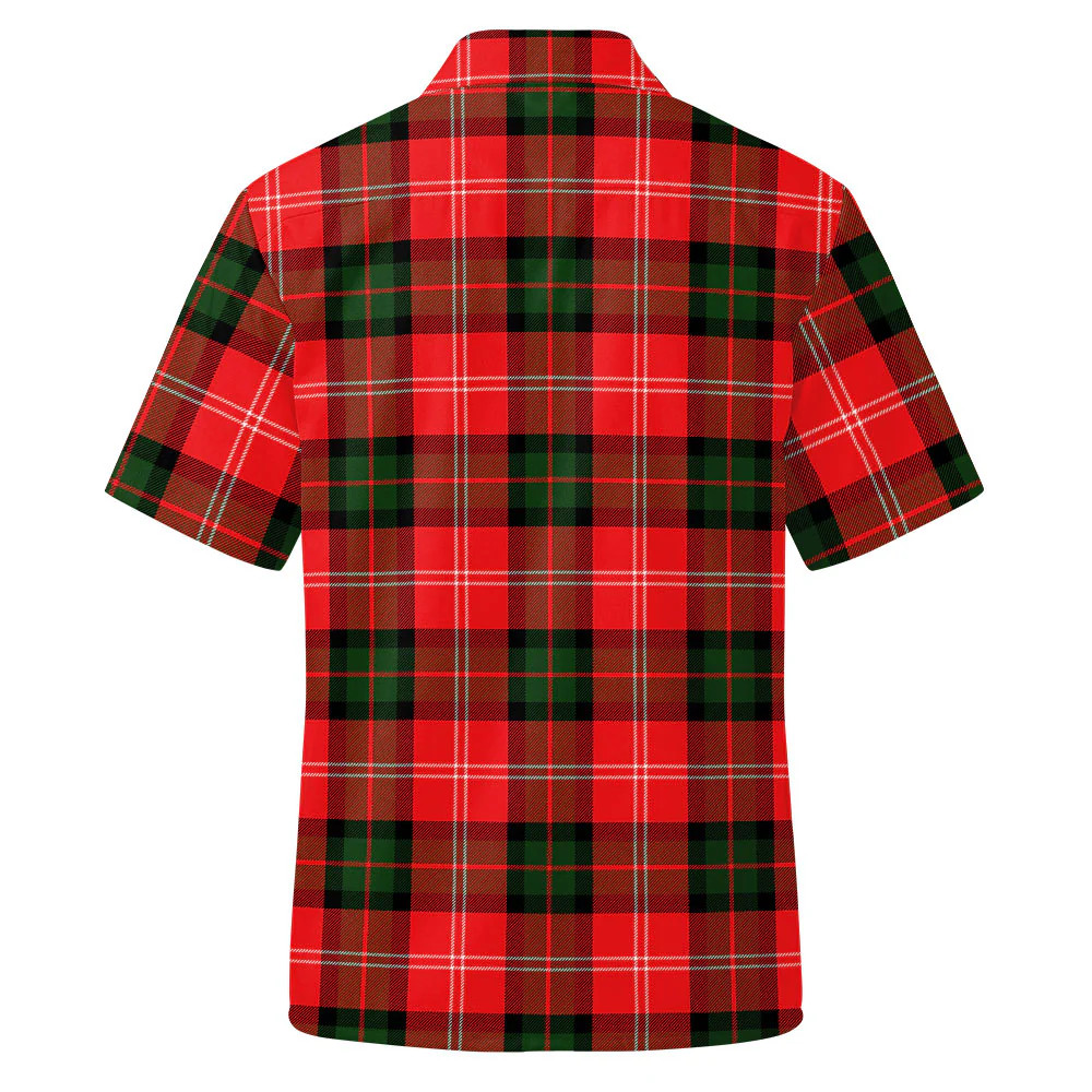 Scottish Nesbitt Modern Clan Badge Tartan Short Sleeve Work Shirt - Image 3