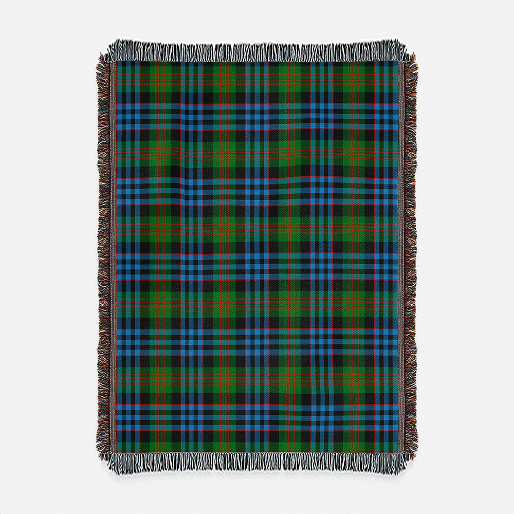 Scottish Newlands of Lauriston Clan Badge Tartan Woven Blanket