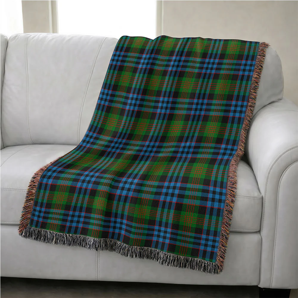 Scottish Newlands of Lauriston Clan Badge Tartan Woven Blanket - Image 4