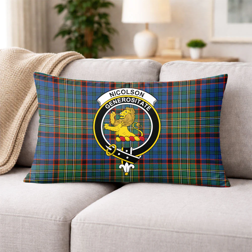 Scottish Nicolson Hunting Ancient Clan Badge Tartan Pillow Case - Image 3