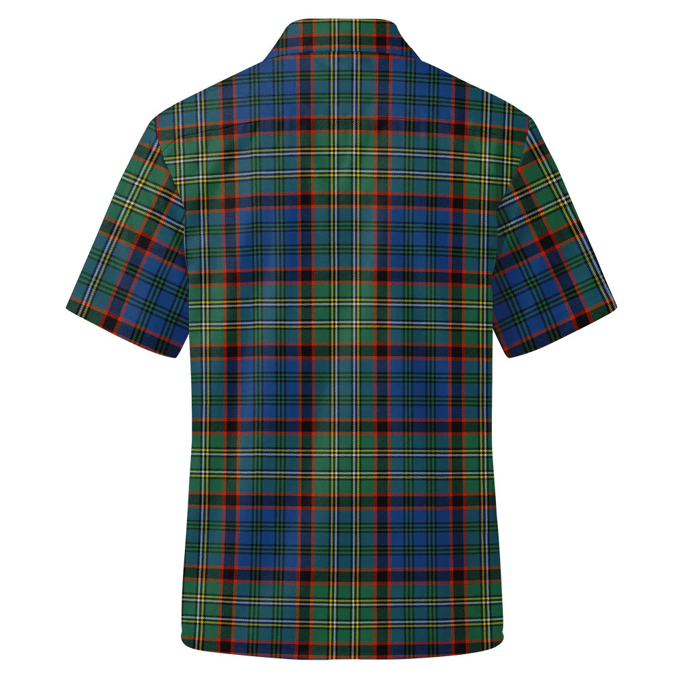 Scottish Nicolson Hunting Ancient Clan Badge Tartan Short Sleeve Work Shirt - Image 3