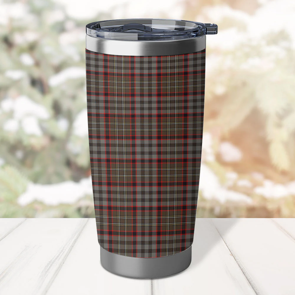 Scottish Nicolson Hunting Weathered Clan Badge Tartan Tumbler - Image 3