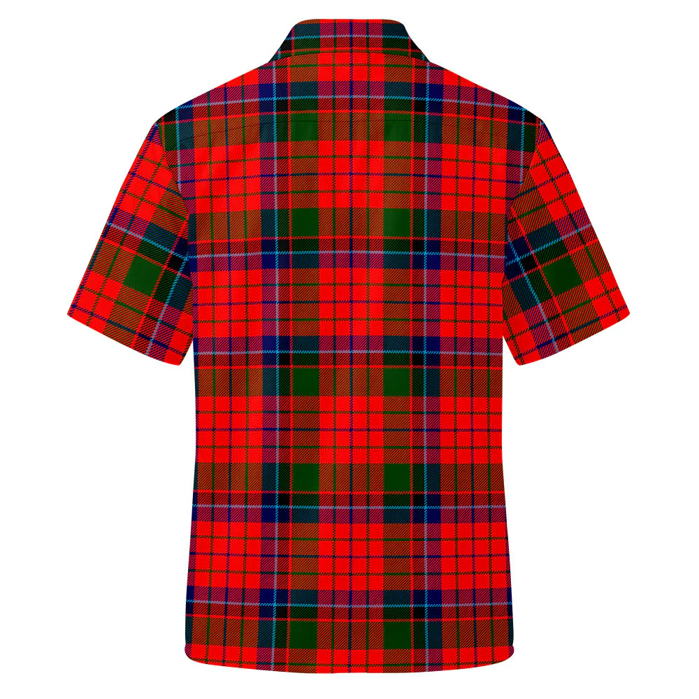 Scottish Nicolson Modern Clan Badge Tartan Short Sleeve Work Shirt - Image 3