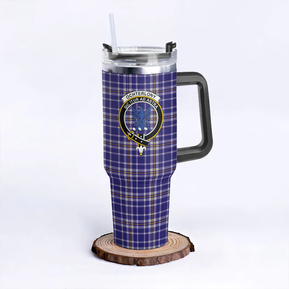 Scottish Ochterlony Clan Badge Tartan 40oz Tumbler - Image 3