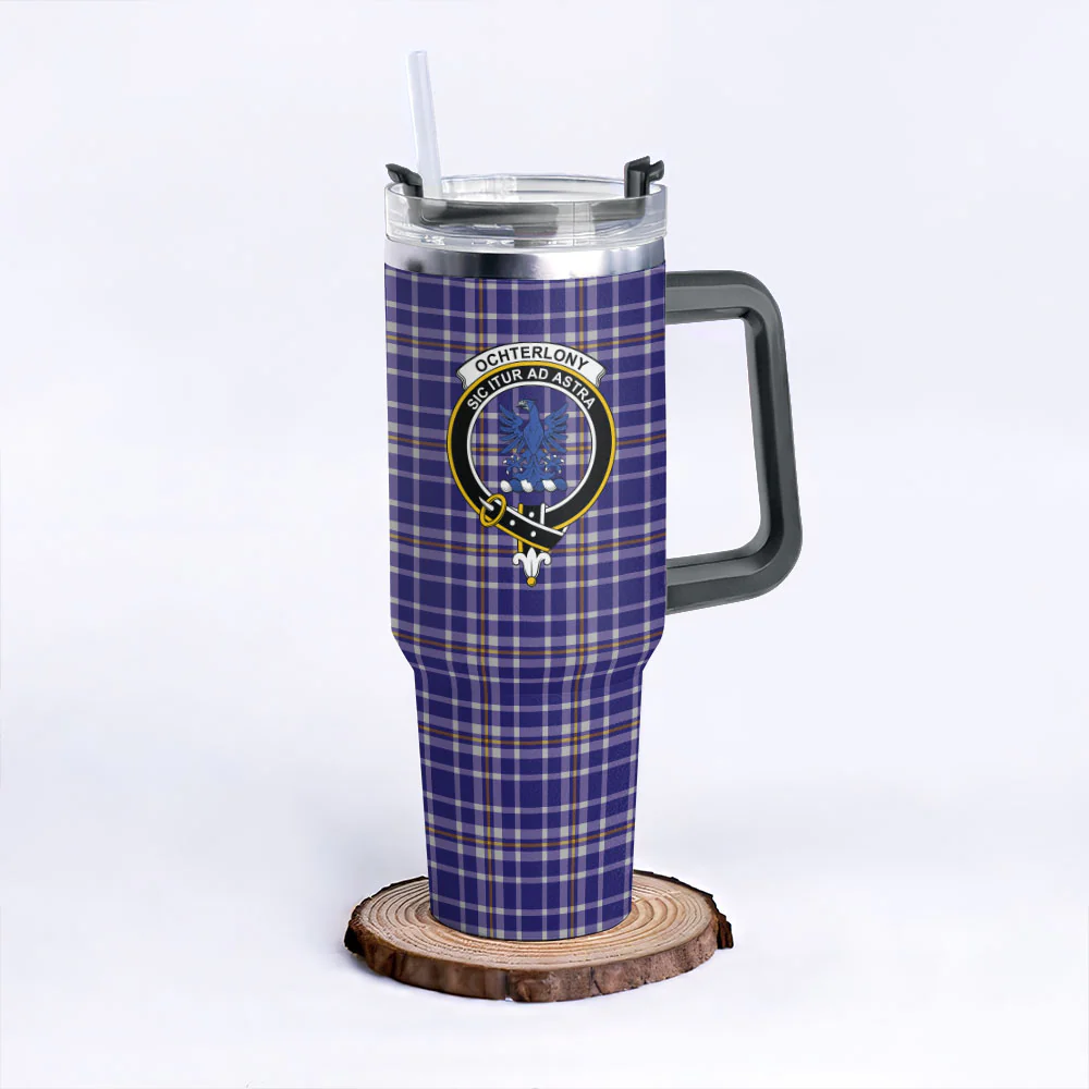 Scottish Ochterlony Clan Badge Tartan 40oz Tumbler - Image 6