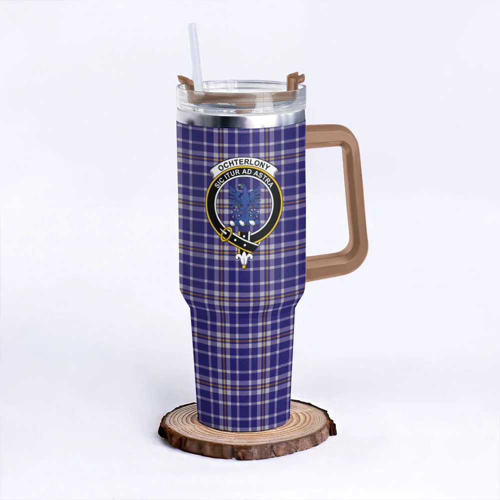 Scottish Ochterlony Clan Badge Tartan 40oz Tumbler - Image 9