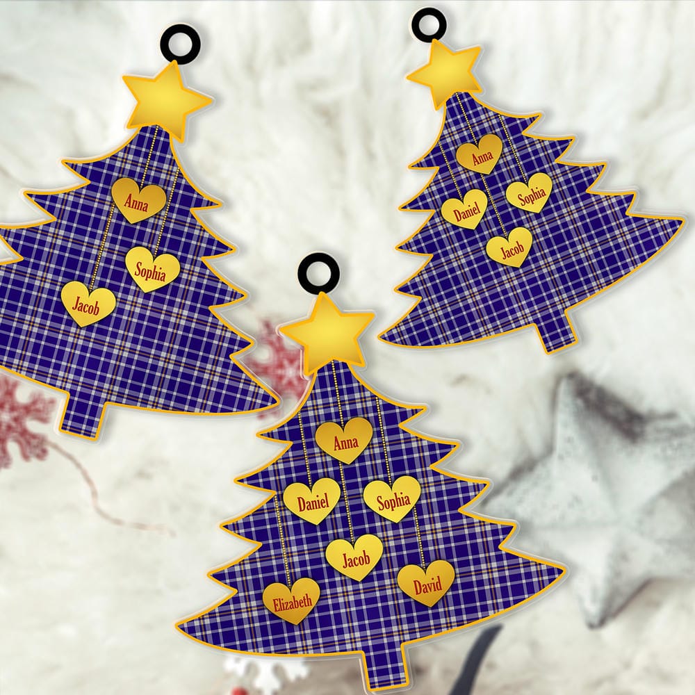 Scottish Ochterlony Tartan Ornament Custom Family Christmas Tree - Image 2
