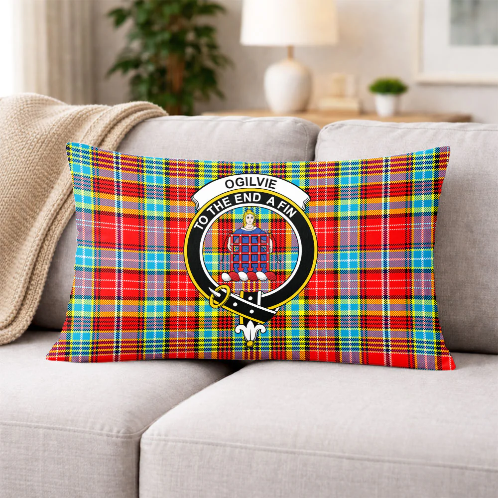 Scottish Ogilvie Clan Badge Tartan Pillow Case - Image 3