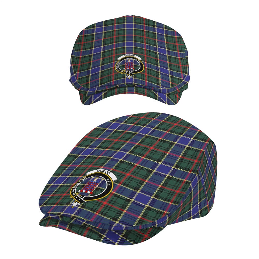 Scottish Ogilvie Clan Badge Tartan Flat Cap - Image 5