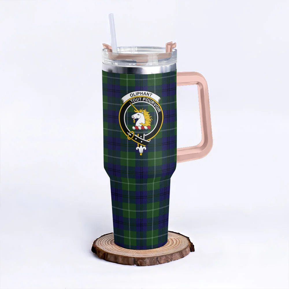 Scottish Oliphant Modern Clan Badge Tartan 40oz Tumbler - Image 4