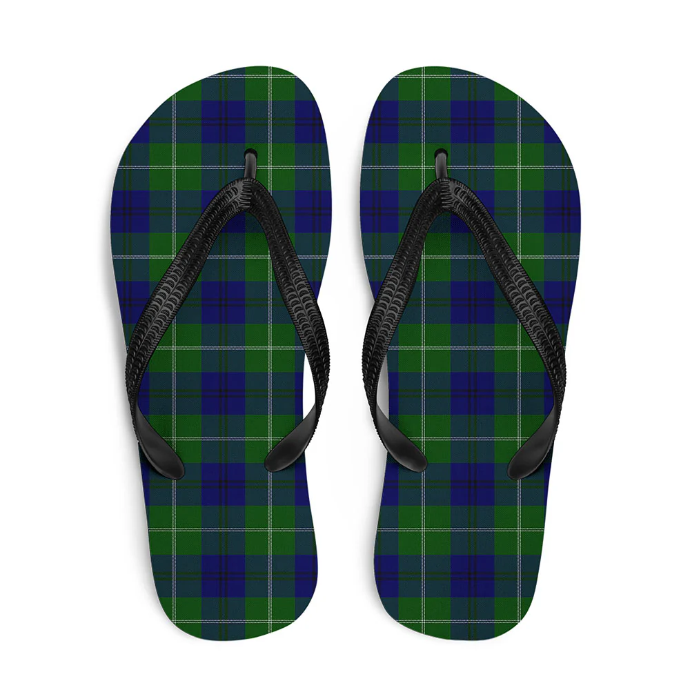 Scottish Oliphant Modern Clan Badge Tartan Flip Flops