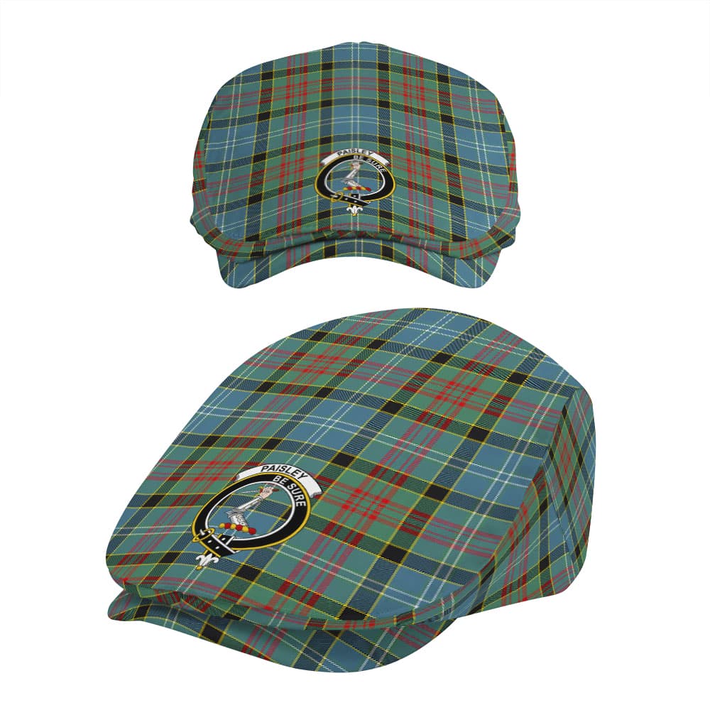 Scottish Paisley Clan Badge Tartan Flat Cap - Image 5