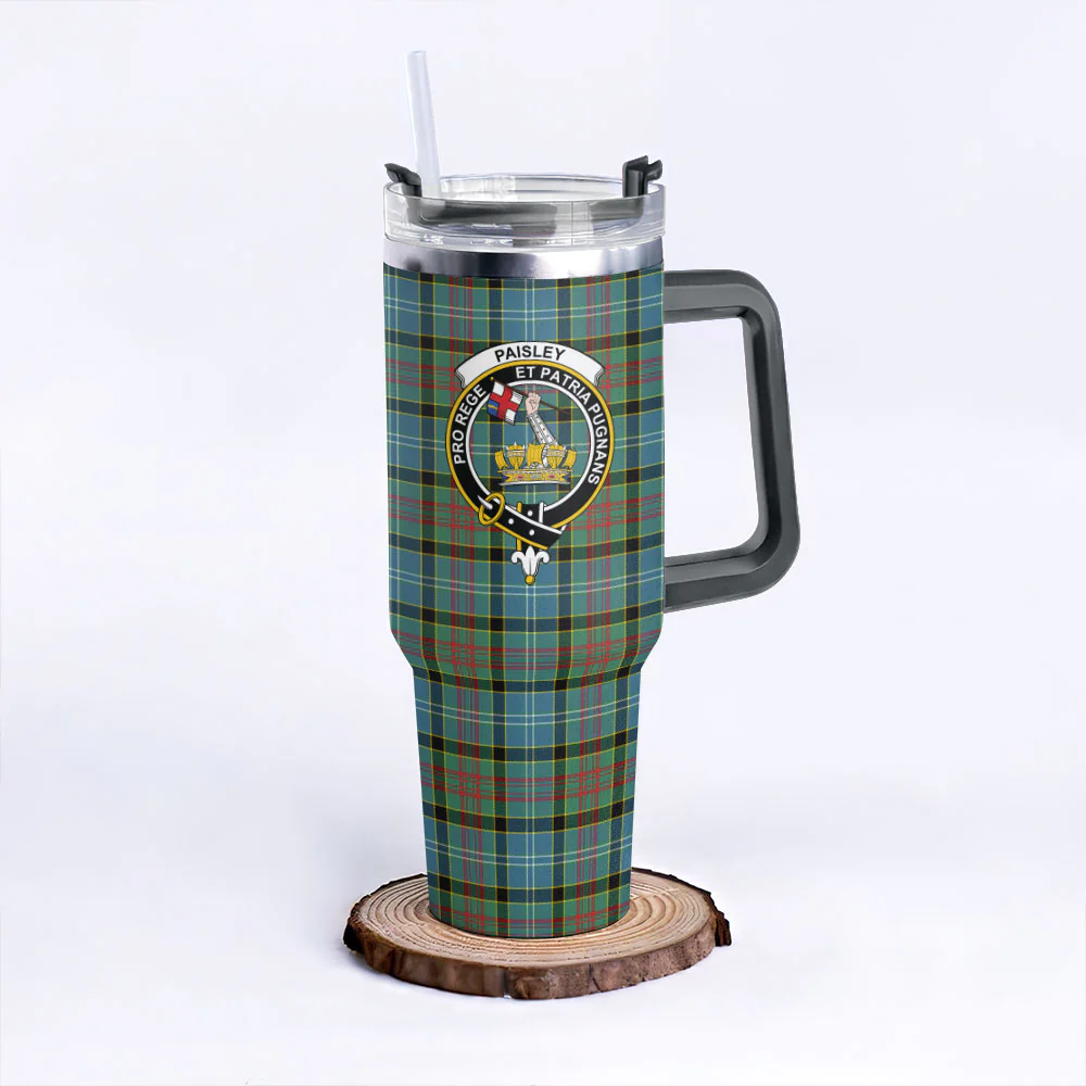 Scottish Paisley District Clan Badge Tartan 40oz Tumbler - Image 6