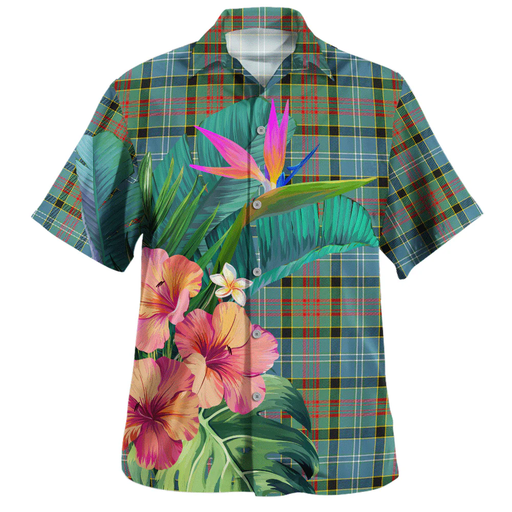 Scottish Paisley District Clan Badge Tartan Hawaiian Shirt Bouquet Tropical Style - Image 2