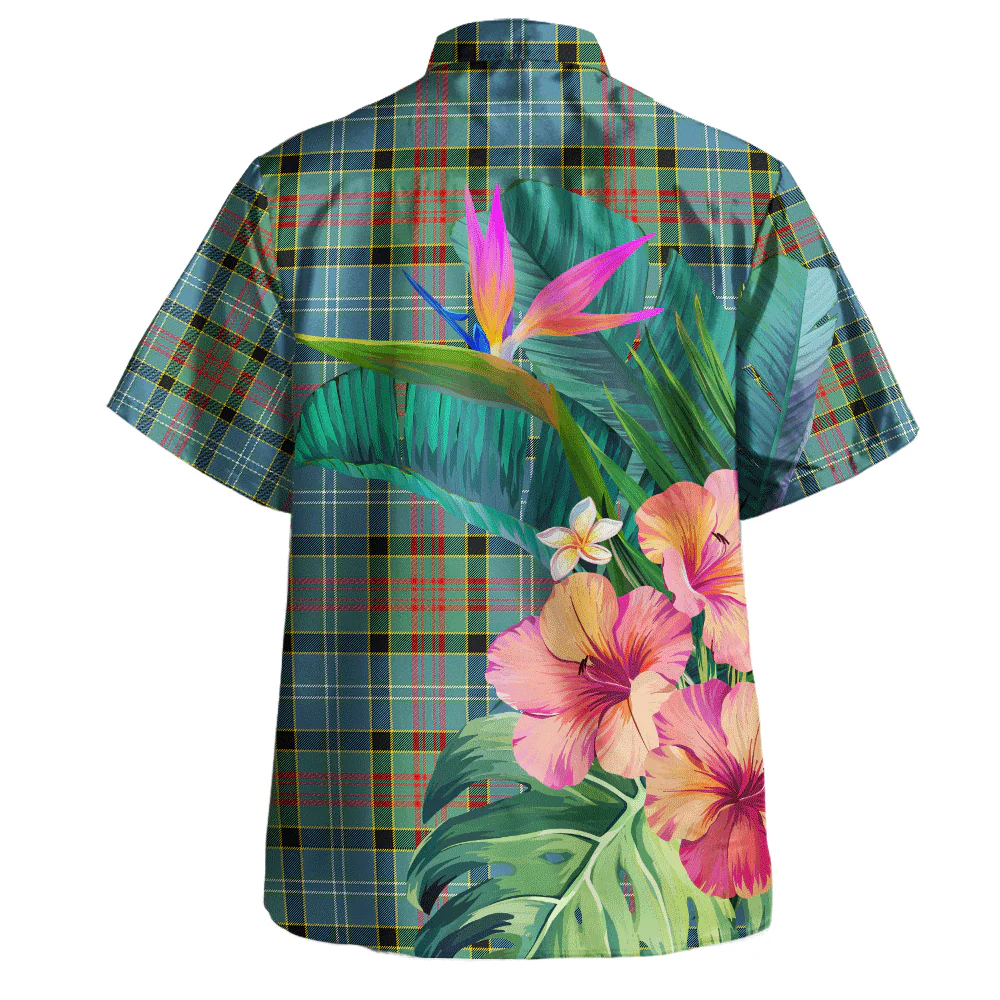 Scottish Paisley District Clan Badge Tartan Hawaiian Shirt Bouquet Tropical Style - Image 4