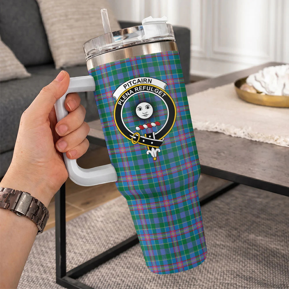 Scottish Pitcairn Hunting Clan Badge Tartan 40oz Tumbler - Image 10