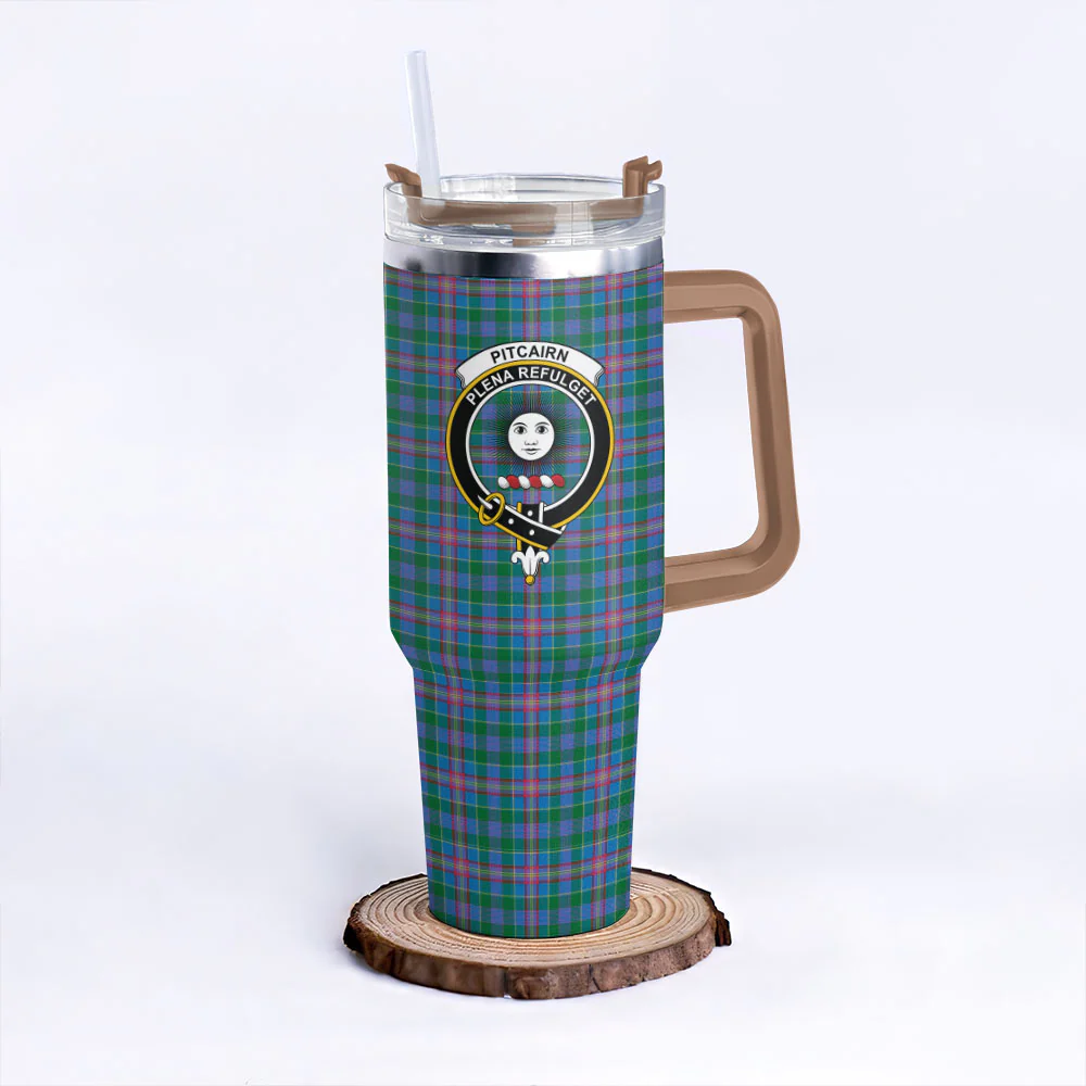 Scottish Pitcairn Hunting Clan Badge Tartan 40oz Tumbler - Image 9