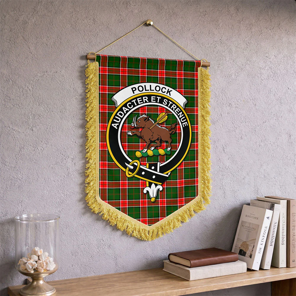 Scottish Pollock Modern Clan Badge Tartan Wall Hanging Banner - Image 2
