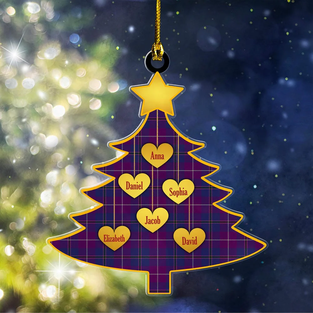 Scottish Pride of Glencoe Tartan Ornament Custom Family Christmas Tree