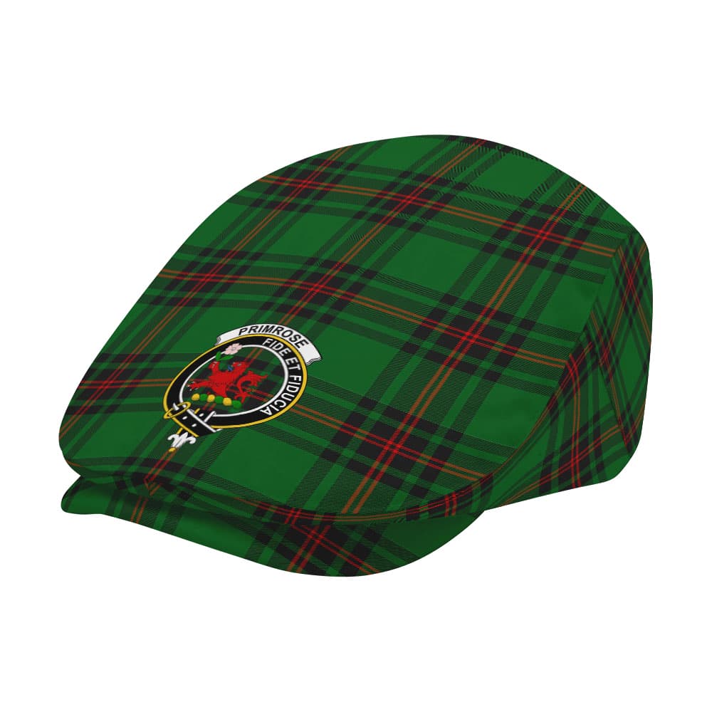 Scottish Primrose Clan Badge Tartan Flat Cap - Image 2