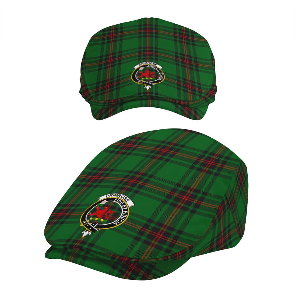 Scottish Primrose Clan Badge Tartan Flat Cap - Image 5