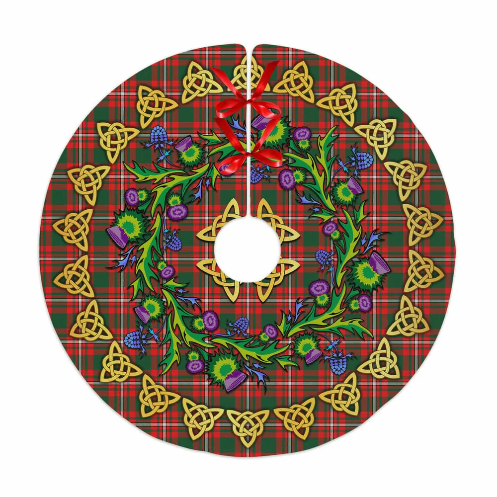 Scottish Princess Margaret Tartan Thistle Celtic Knot Christmas Tree Skirt