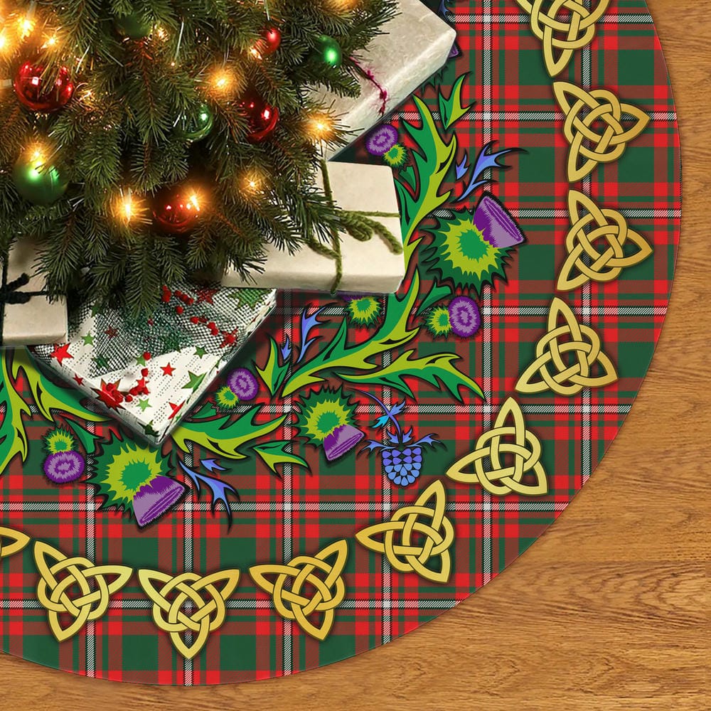 Scottish Princess Margaret Tartan Thistle Celtic Knot Christmas Tree Skirt - Image 2