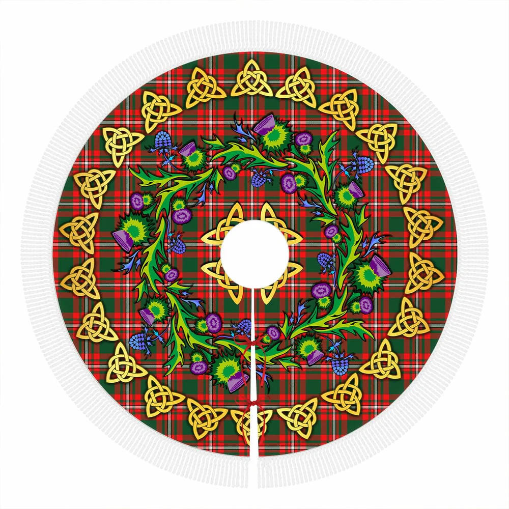 Scottish Princess Margaret Tartan Thistle Celtic Knot Christmas Tree Skirt - Image 4