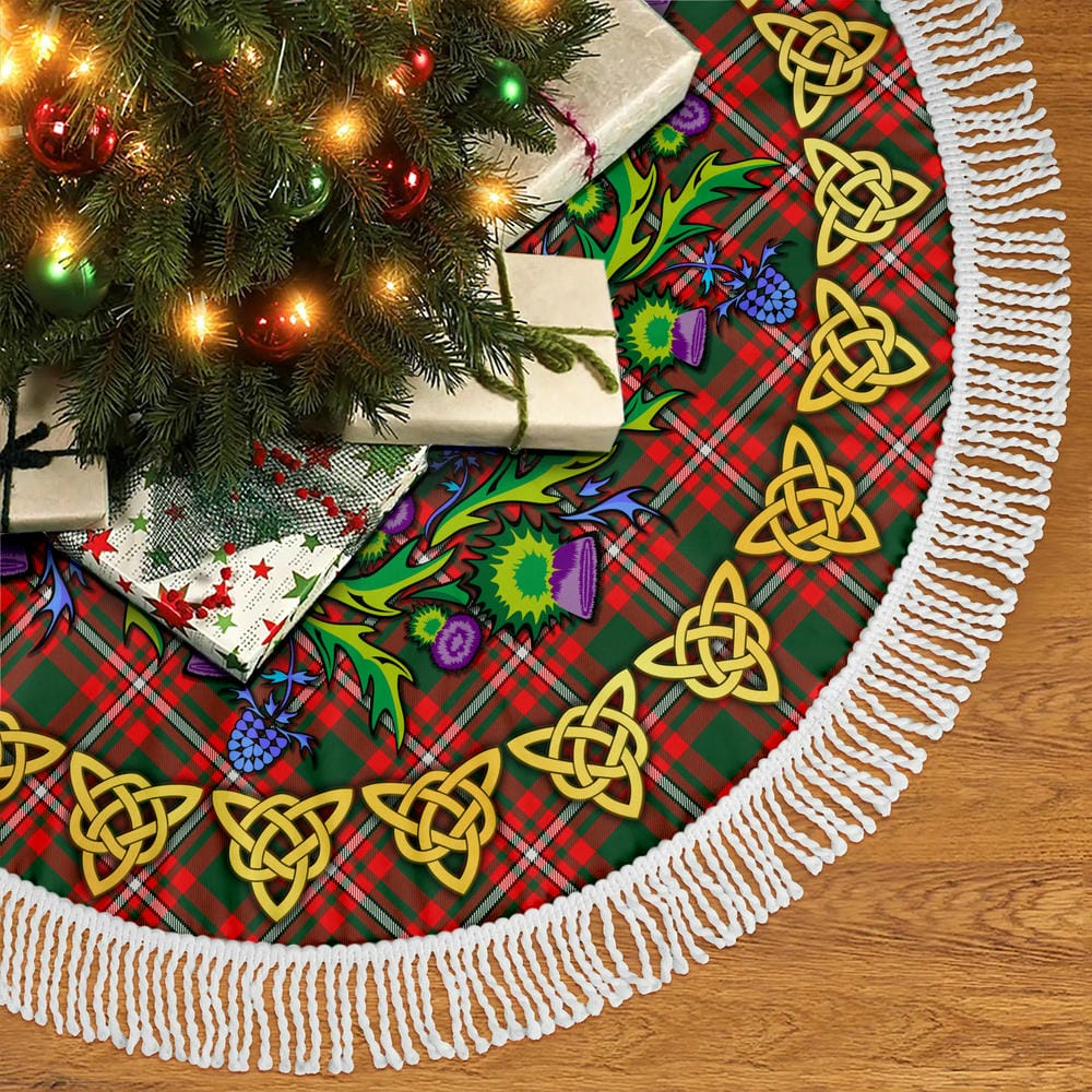 Scottish Princess Margaret Tartan Thistle Celtic Knot Christmas Tree Skirt - Image 5