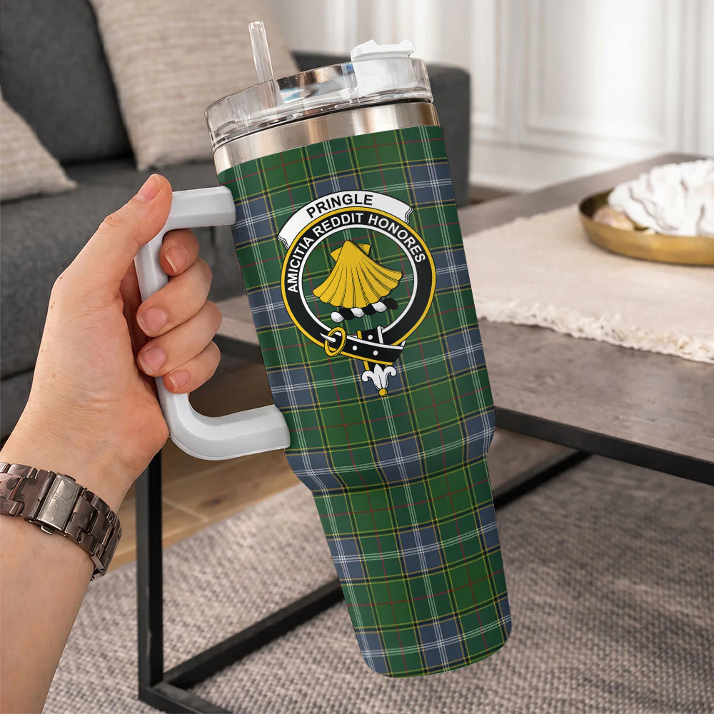 Scottish Pringle Clan Badge Tartan 40oz Tumbler - Image 10