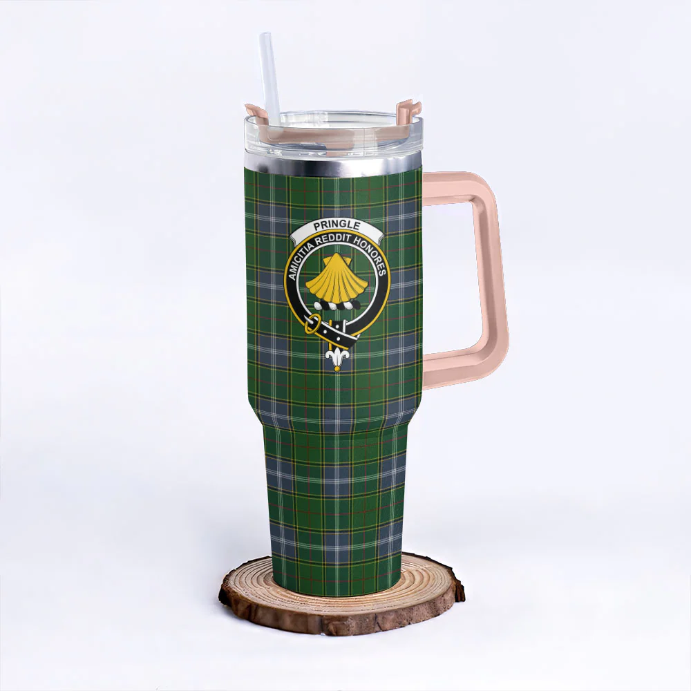 Scottish Pringle Clan Badge Tartan 40oz Tumbler - Image 4