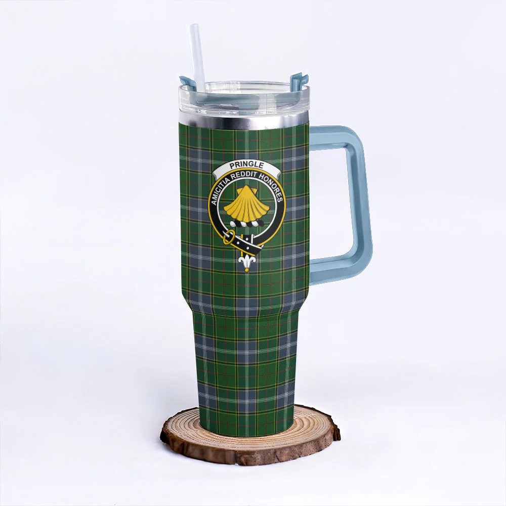 Scottish Pringle Clan Badge Tartan 40oz Tumbler - Image 5
