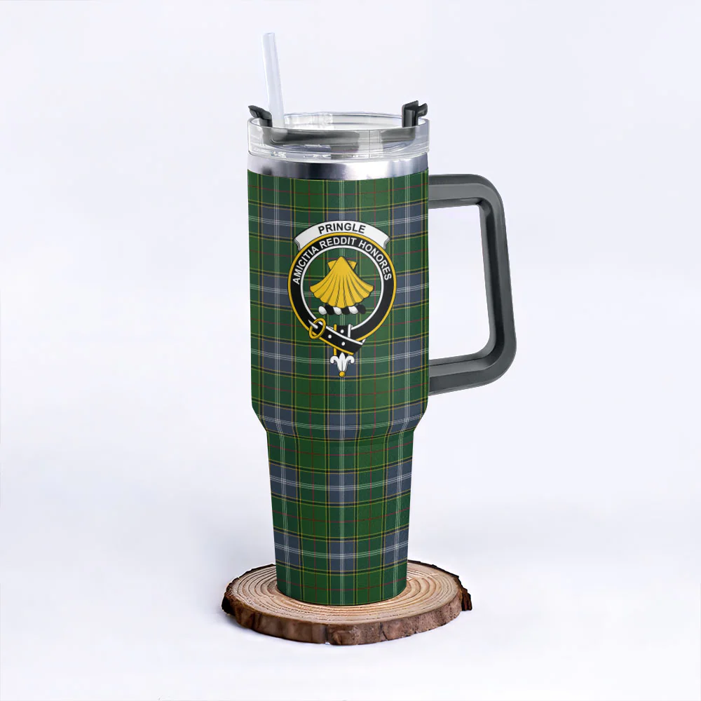 Scottish Pringle Clan Badge Tartan 40oz Tumbler - Image 6