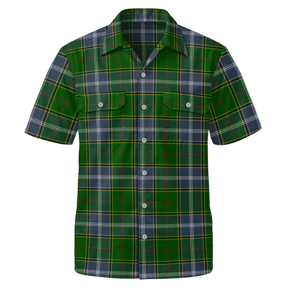 Scottish Pringle Clan Badge Tartan Short Sleeve Work Shirt