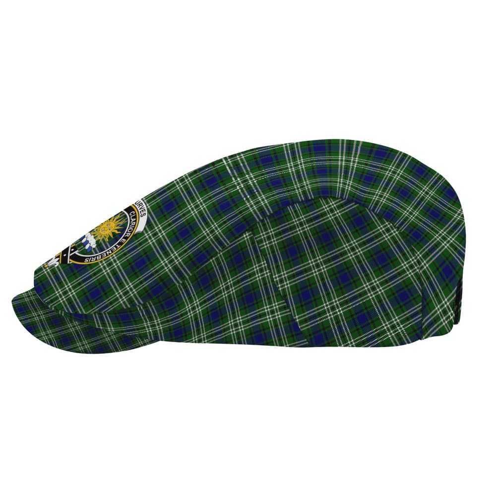 Scottish Purves Clan Badge Tartan Flat Cap - Image 3