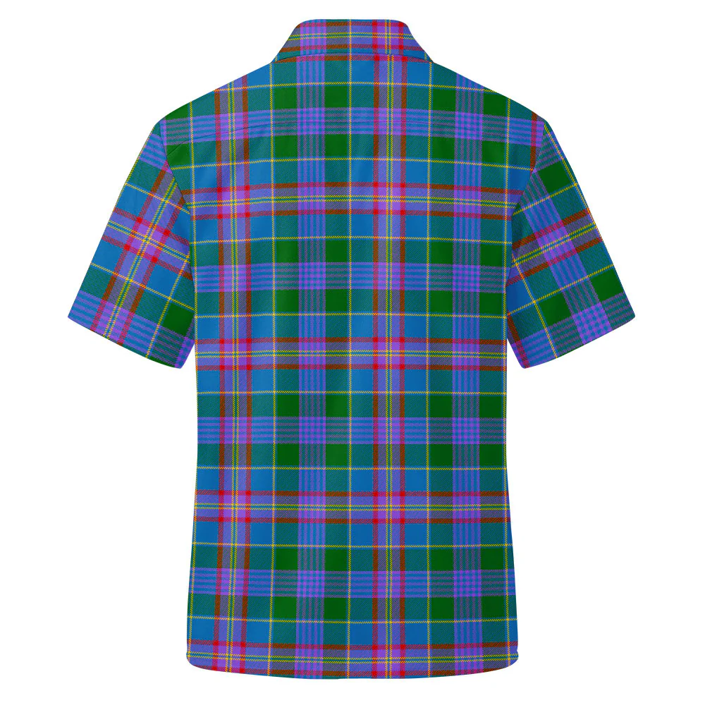 Scottish Ralston Clan Badge Tartan Short Sleeve Work Shirt - Image 3