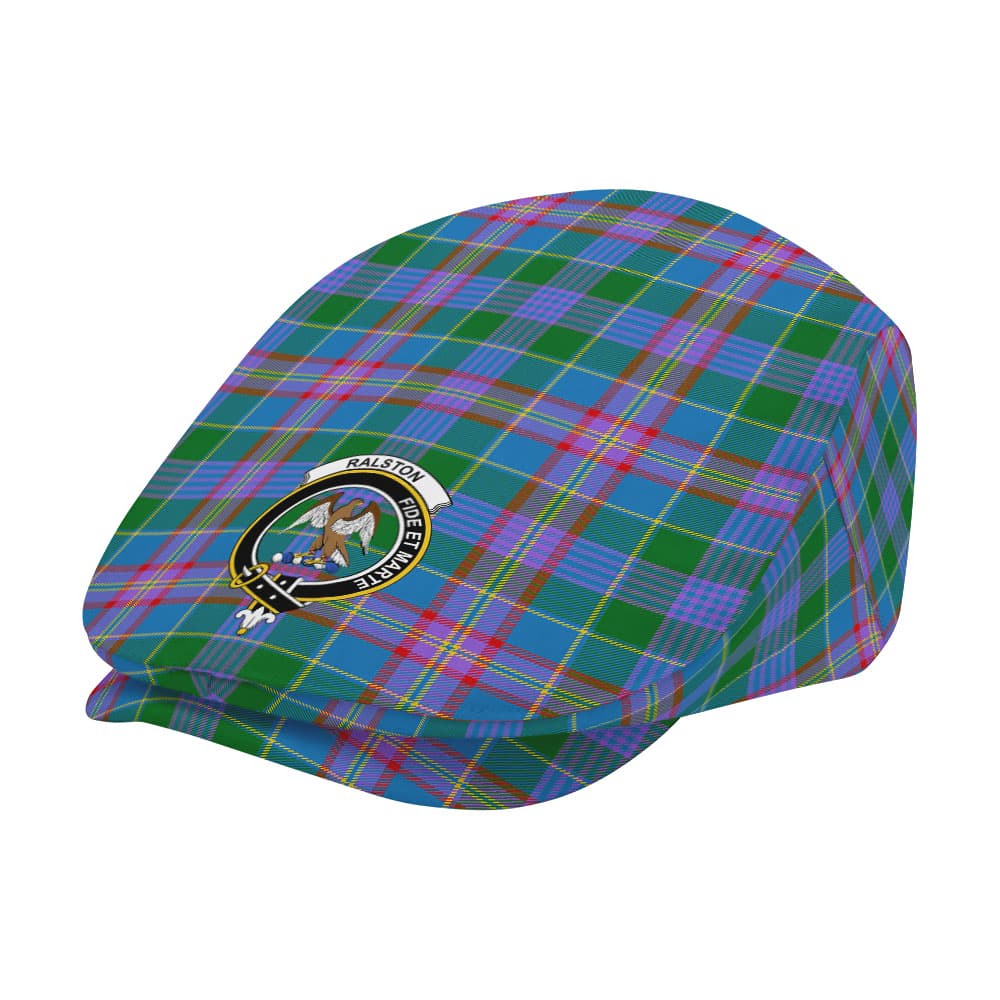Scottish Ralston Clan Badge Tartan Flat Cap - Image 2