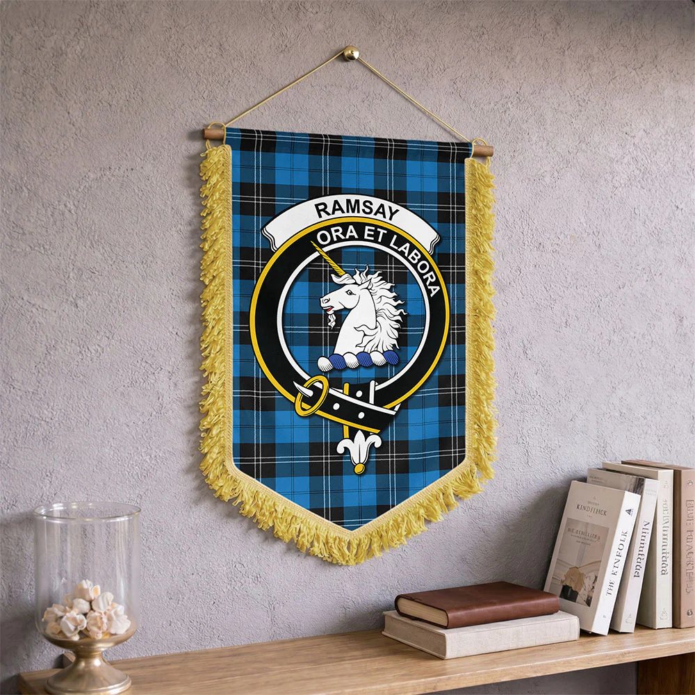 Scottish Ramsay Blue Ancient Clan Badge Tartan Wall Hanging Banner - Image 2
