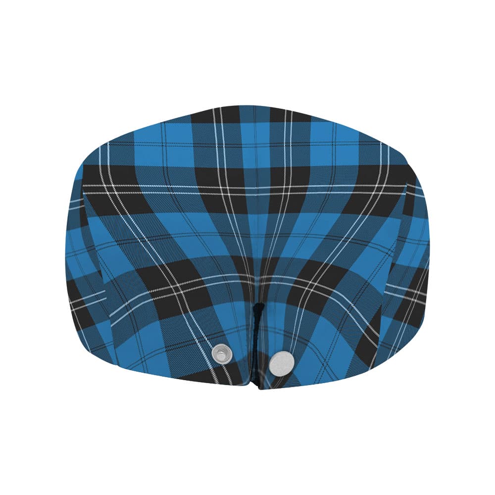 Scottish Ramsay Blue Ancient Tartan Flat Cap - Image 4