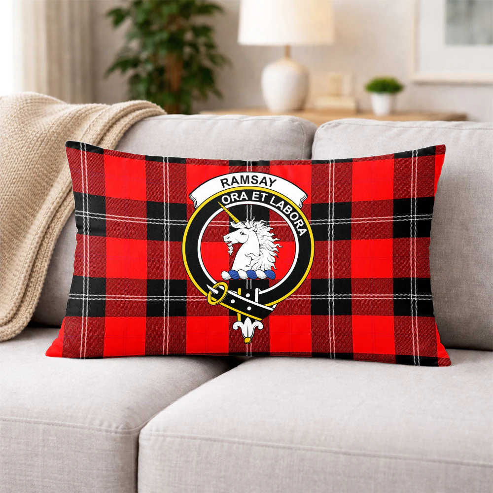 Scottish Ramsay Modern Clan Badge Tartan Pillow Case - Image 3
