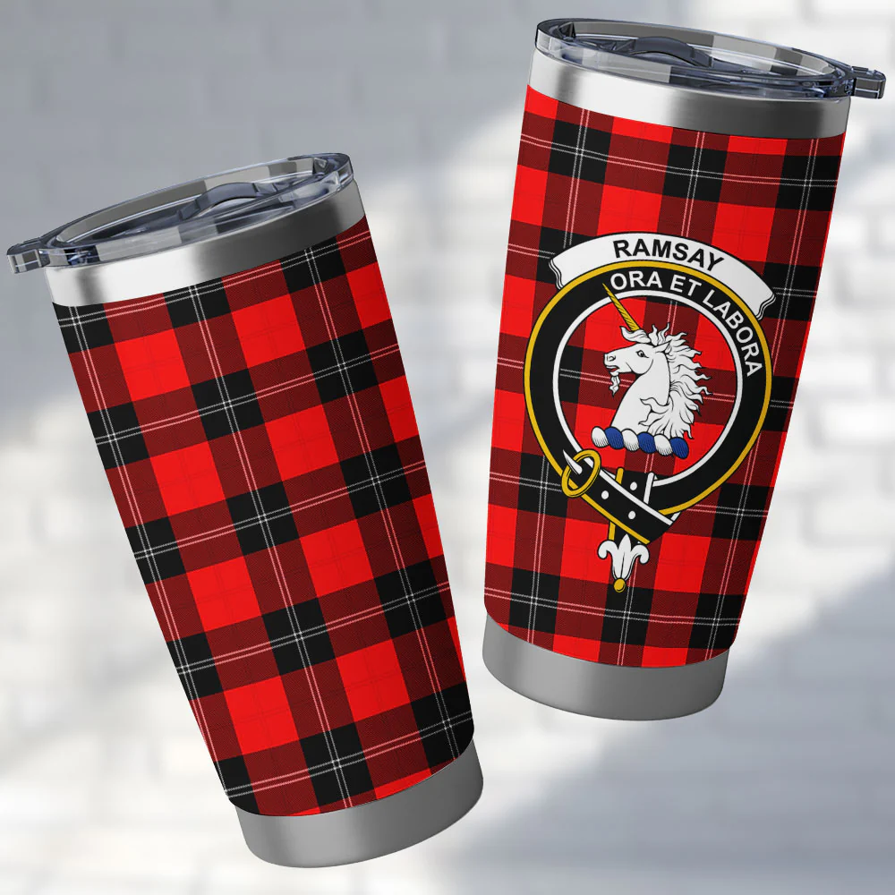 Scottish Ramsay Modern Clan Badge Tartan Tumbler